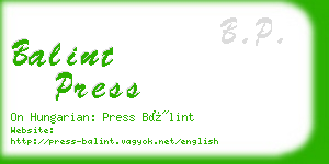 balint press business card